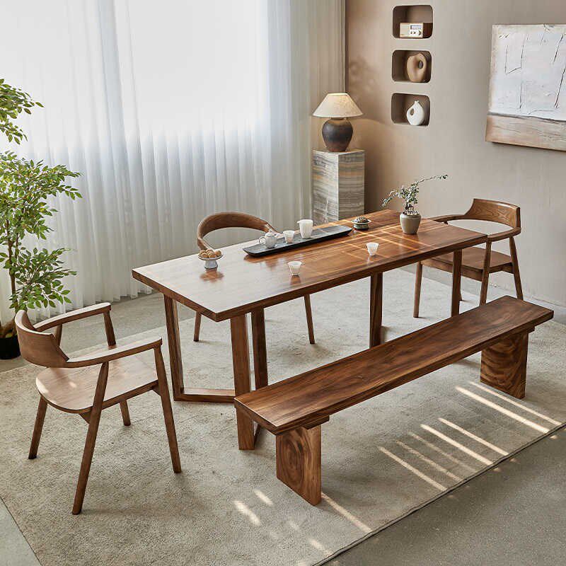 南美胡桃木实木茶桌椅现代客厅家用民宿高档茶台阳台茶几