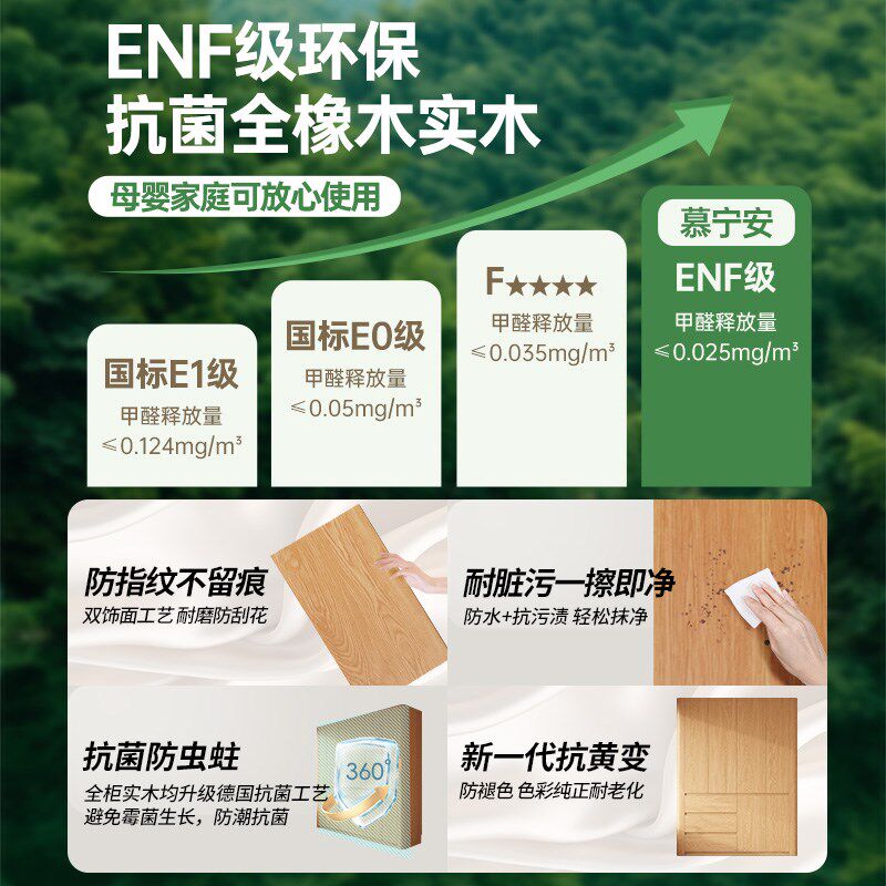 橡木分段式全实木免拉手转角圆弧儿童两门小户型衣橱