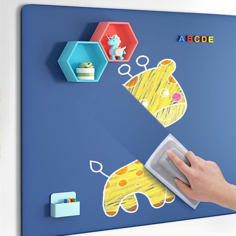 双层磁性黑板墙贴儿童家用磁力创意自粘白板写字板可以贴在墙上的