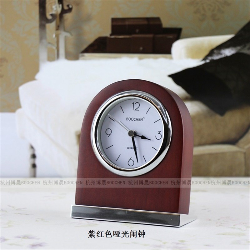 学生小闹钟色酒店客房夜灯台钟卧室客厅创意家居复古座钟钟表