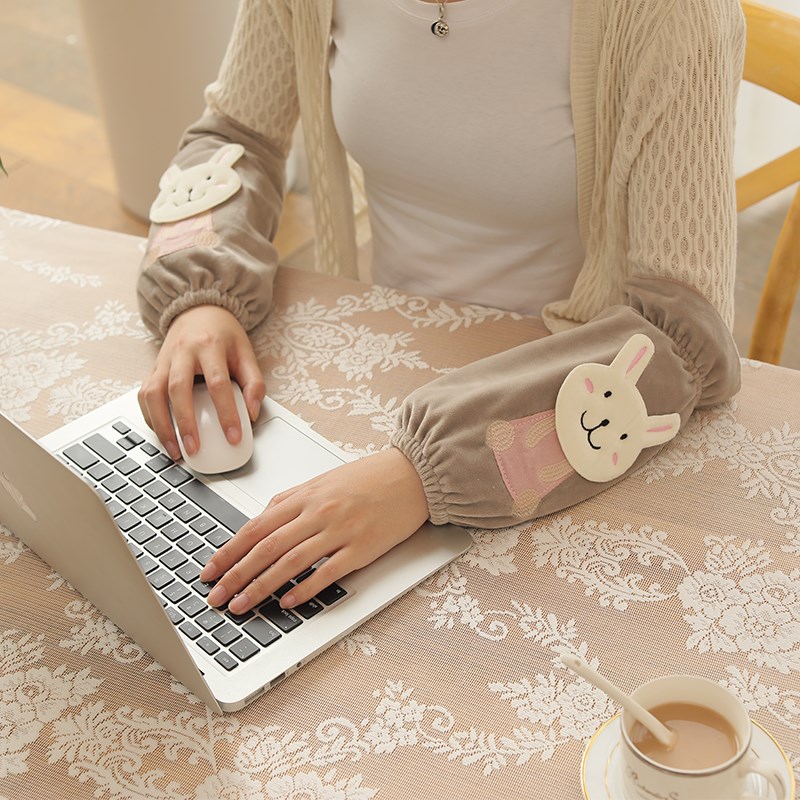 2020秋冬新款学生袖时尚卡通可爱袖日系办公室长款防尘护袖女