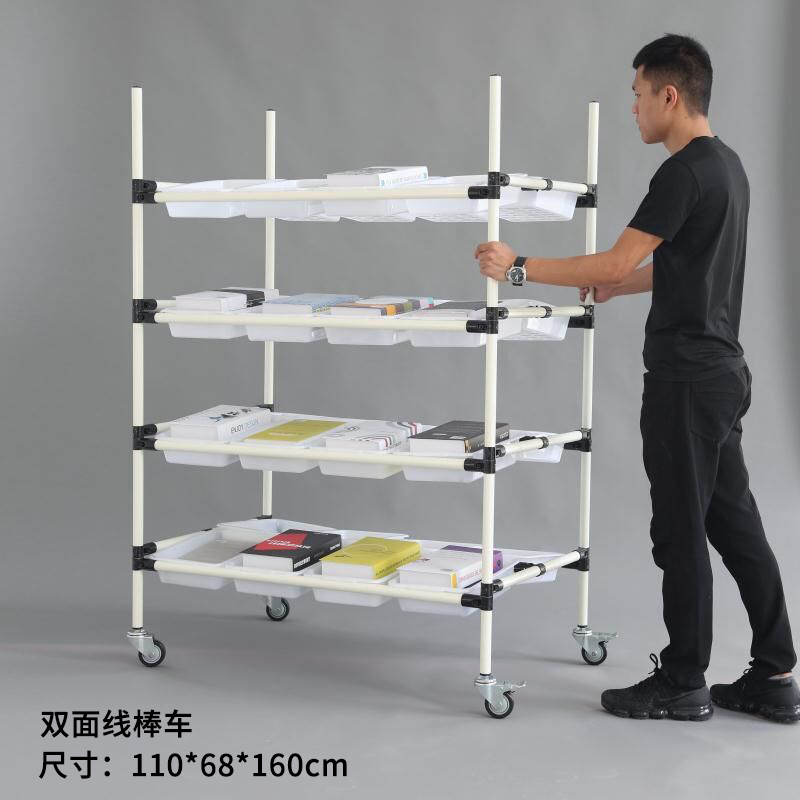 电商仓库拣货车分拣车配货车精益管周转车快递拉货定制捡货手推车