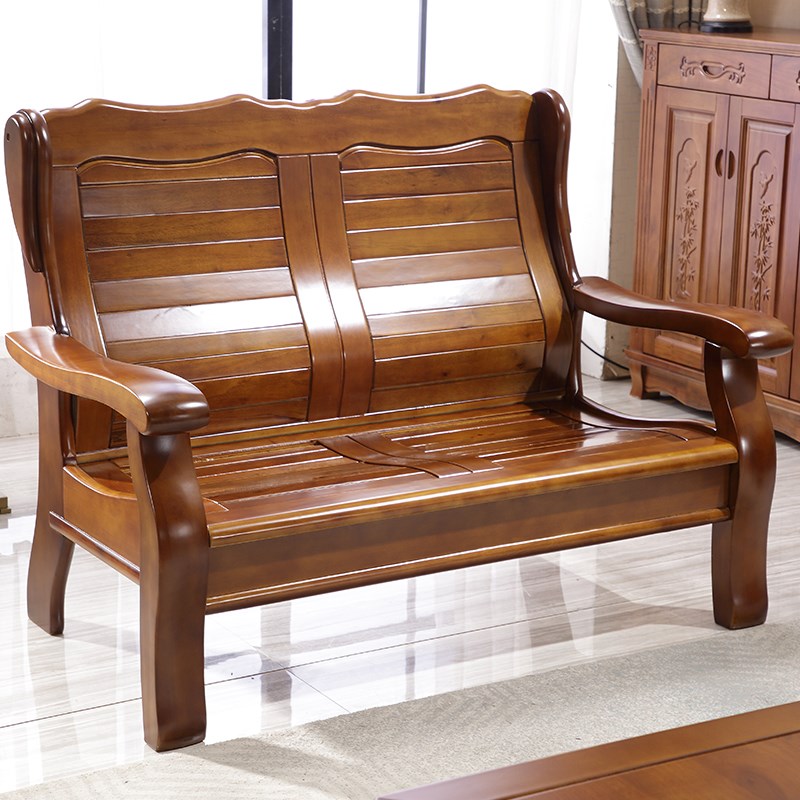 实木沙发香樟木沙发农村经济型沙发三人位中式客厅木沙发家具