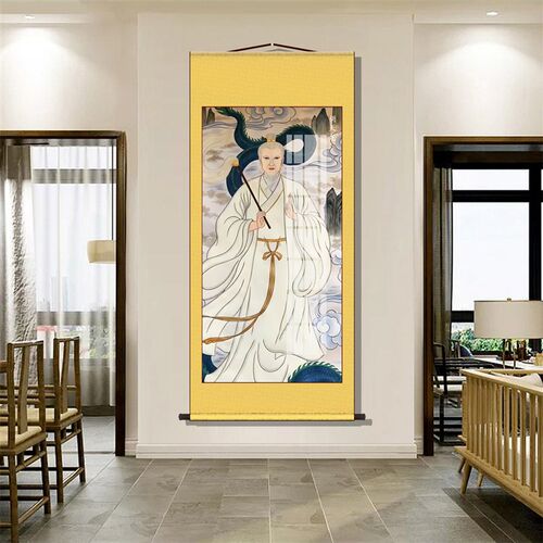胡天龙画像胡太爷卷轴挂画胡家教东北出马客厅堂口供奉装饰画