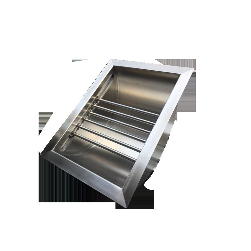 银行医院柜台不锈钢取钱槽取款槽钱斗收银槽通道钱斗格栅推板