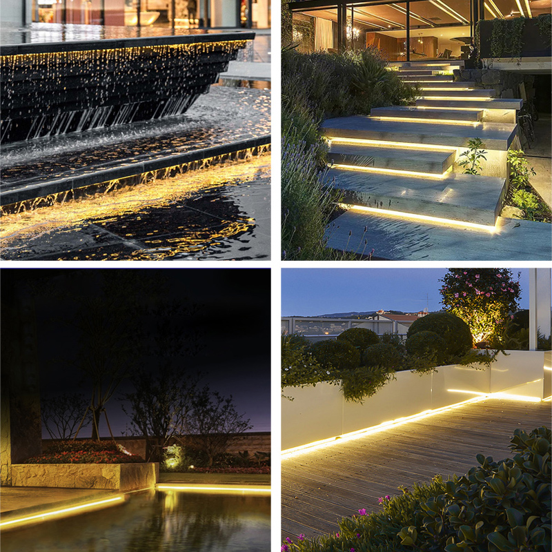 无频闪超亮护眼自粘COB灯带条led线条灯客厅吊顶背景墙防水