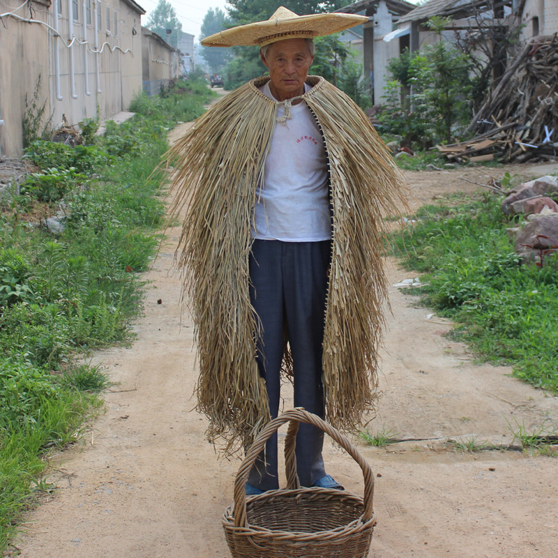 手工蓑衣斗笠古老的原始雨具挂件饰品摄影道具乡村田园农具雨衣,特色手工艺,其他,淘宝优惠券,粉丝福利购,淘宝优惠卷