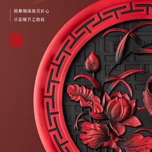 金乌炭雕 连年余 新家居客厅玄关电视柜活性炭装饰礼品