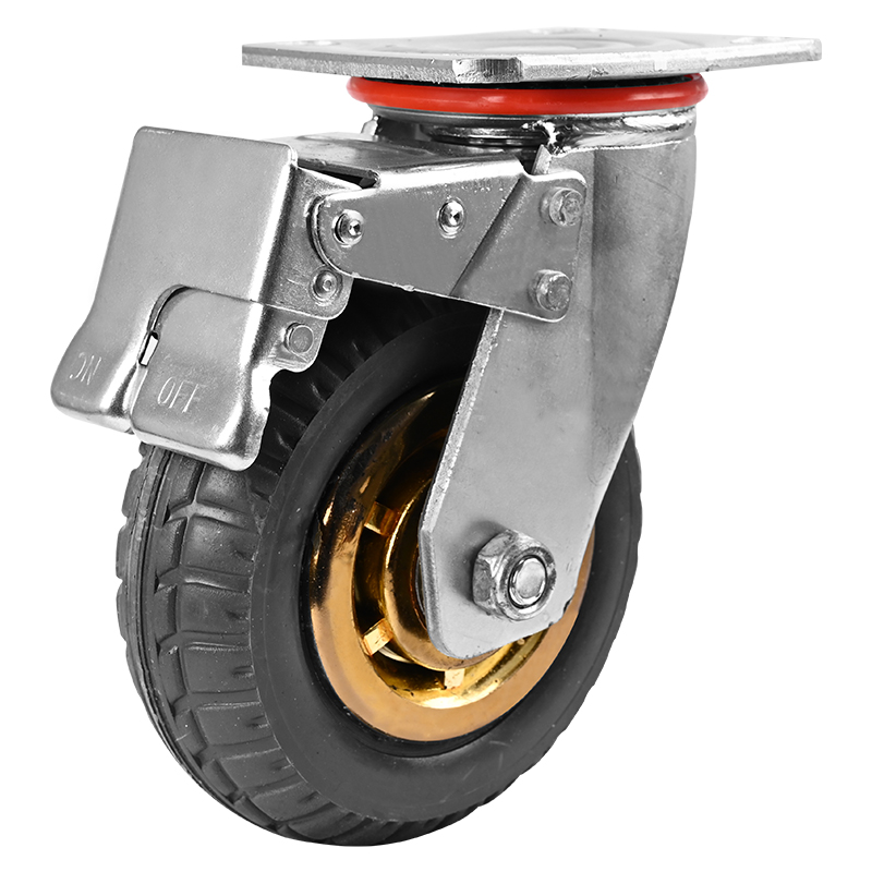 寸静音万向轮重型转向脚轮带刹车轮子手推车寸5寸8寸拖车定向轮