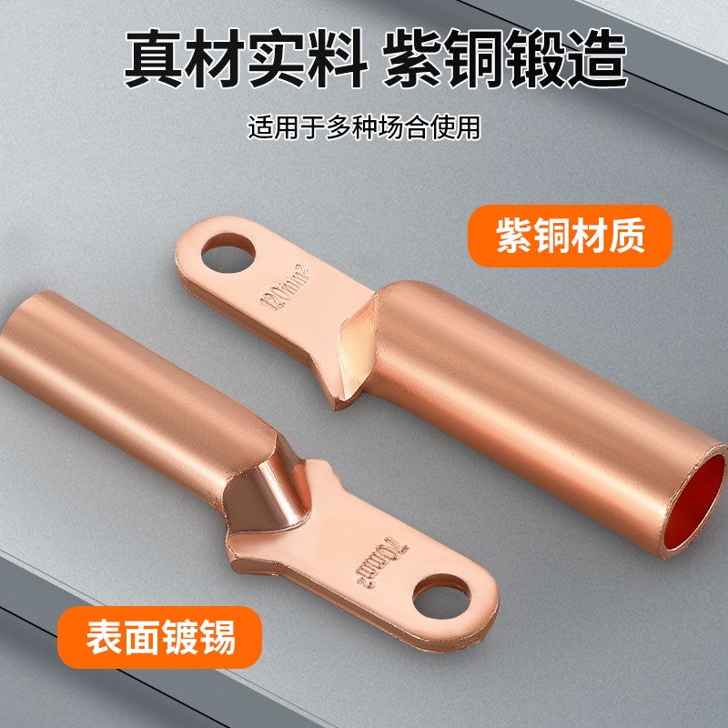 国标小头铜鼻子镀锡异型鼻窄头塑壳断路器专用接线端子DT-X--2