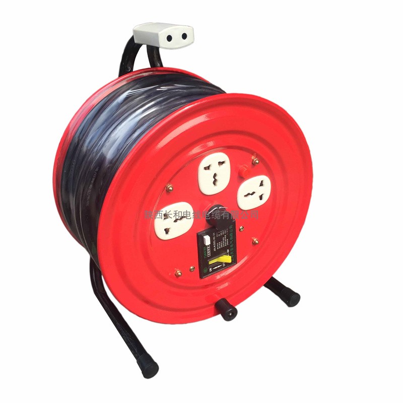 加厚红色加厚线缆2* 0米 米托线盘卷线盘电缆收线盘
