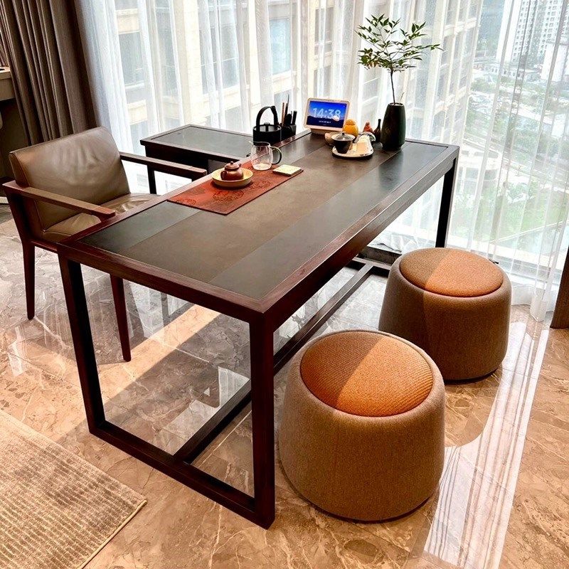 新桃实木茶桌椅办公室别墅设计师岩板泡茶桌高端定制,住宅家具,家用茶台/茶桌,淘宝优惠券,粉丝福利购,淘宝优惠卷