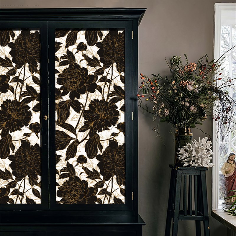 家具翻新贴大衣柜门美化改造复古柜子贴纸壁纸墙纸自粘防水防潮