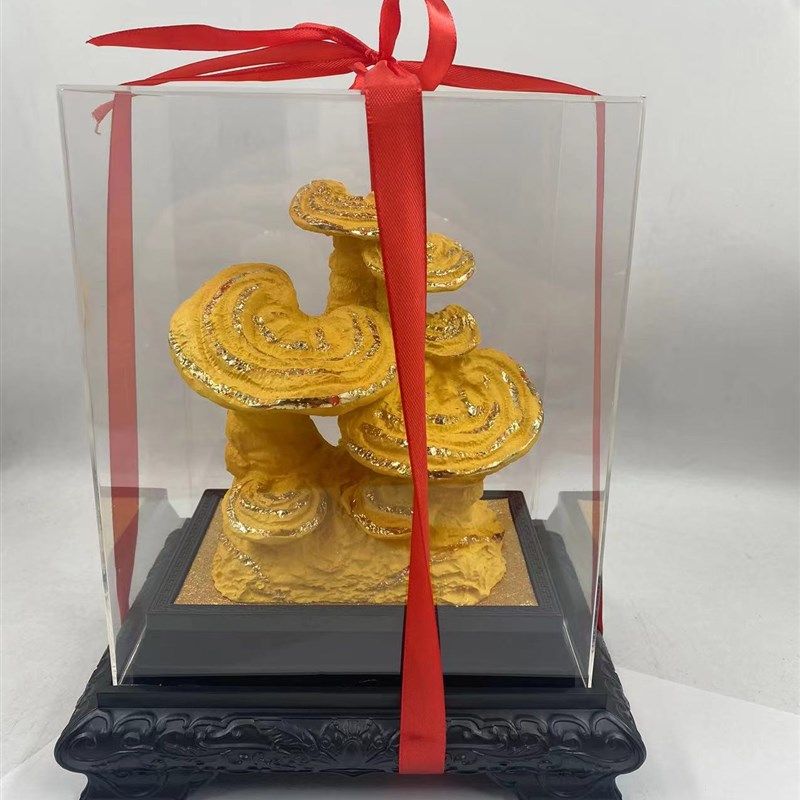 新款绒沙金礼品金灵芝送礼旅游礼品厂家出售店通用,家居饰品,桌面摆件,淘宝优惠券,粉丝福利购,淘宝优惠卷