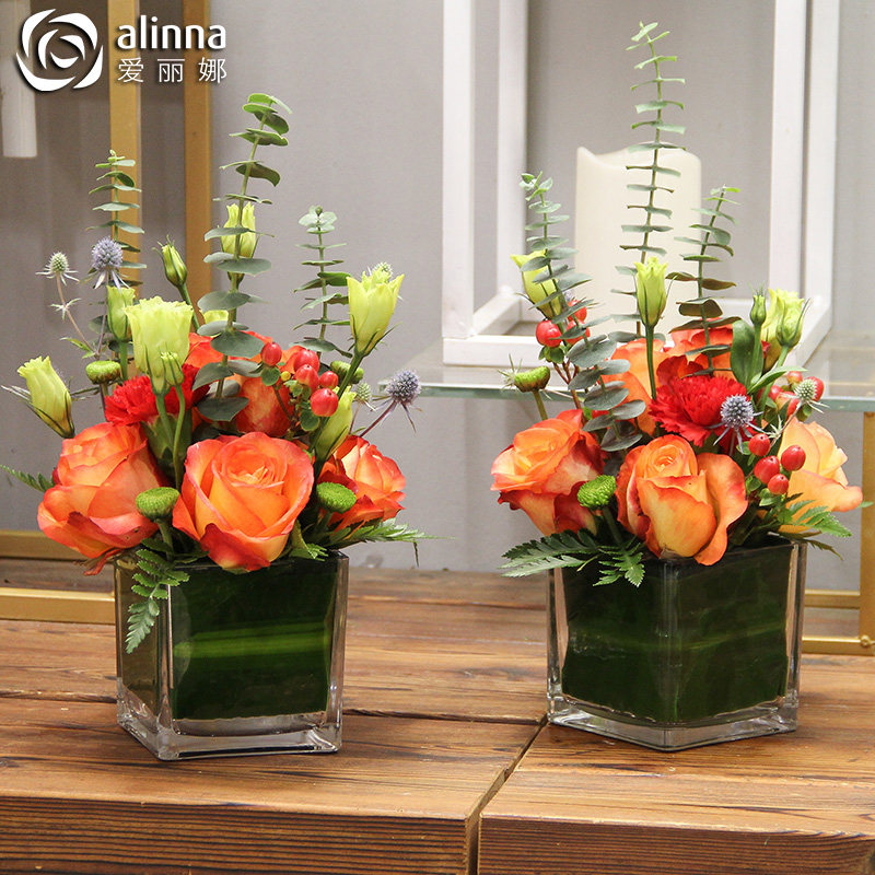 北京小桌花鲜花宴会会议室桌花演讲台签到酒店大餐桌桌