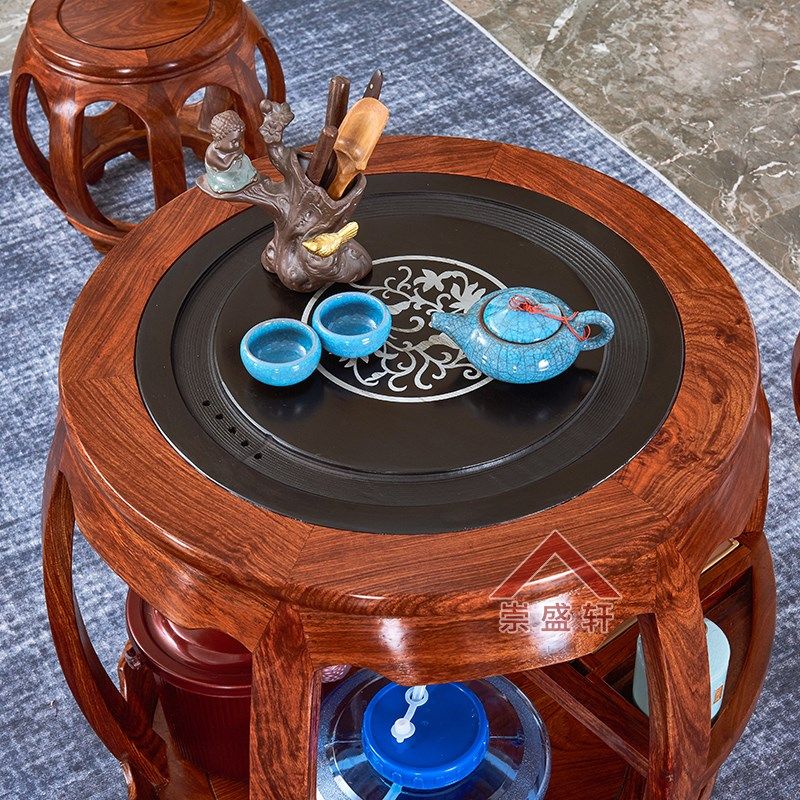崇盛轩红木刺猬紫檀泡茶台小户型功夫梨木家具阳台实木,住宅家具,红木茶桌/茶台,淘宝优惠券,粉丝福利购,淘宝优惠卷