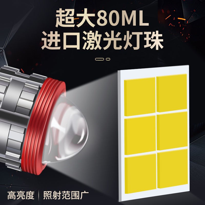 电动车灯摩托车改装超亮白光12V60V 强光透镜LED大灯泡远近光射灯