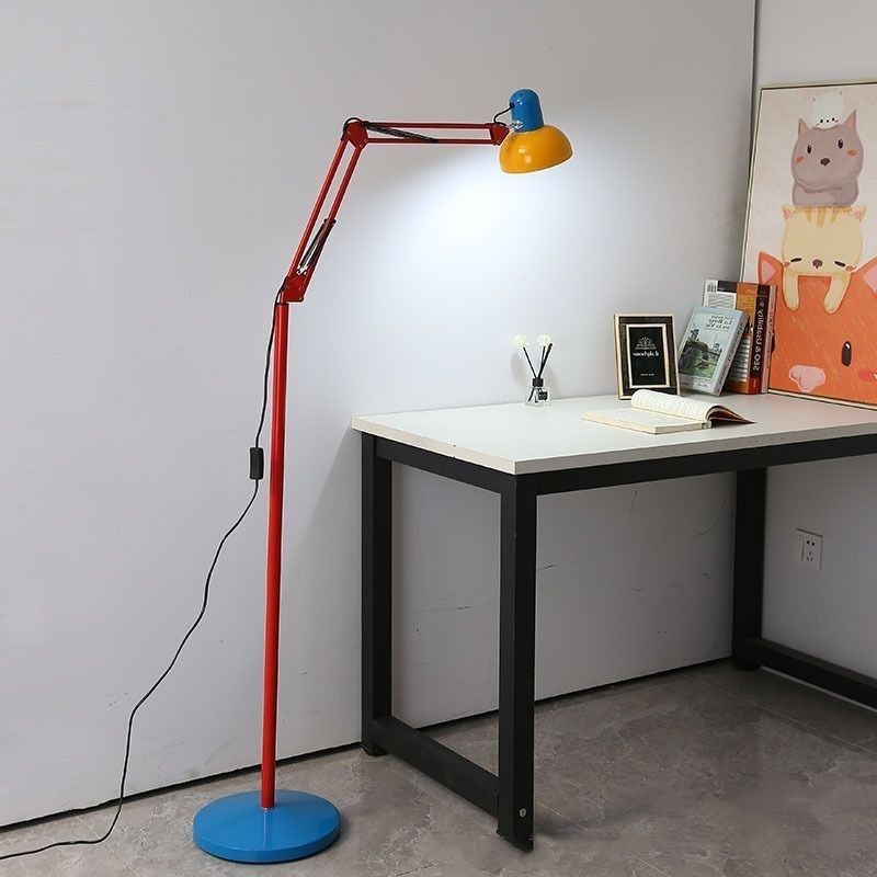 护眼落地灯孟菲斯长臂彩色氛围灯创意儿童房客厅书房阅读工作灯,家装灯饰光源,置物功能落地灯,淘宝优惠券,粉丝福利购,淘宝优惠卷