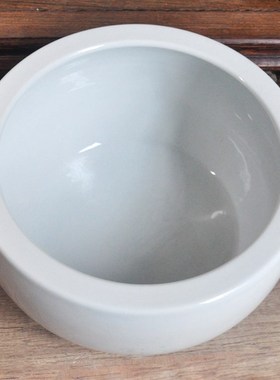 客厅家用小型陶瓷聚宝盆金鱼缸桌面摆件纯白阳台小院装饰水族箱