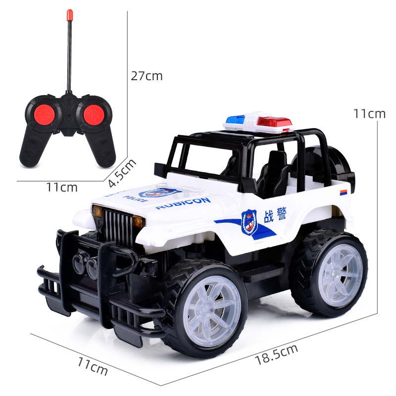 遥控车越野车警车漂移遥控汽车灯光音乐充电动儿童女男孩赛车