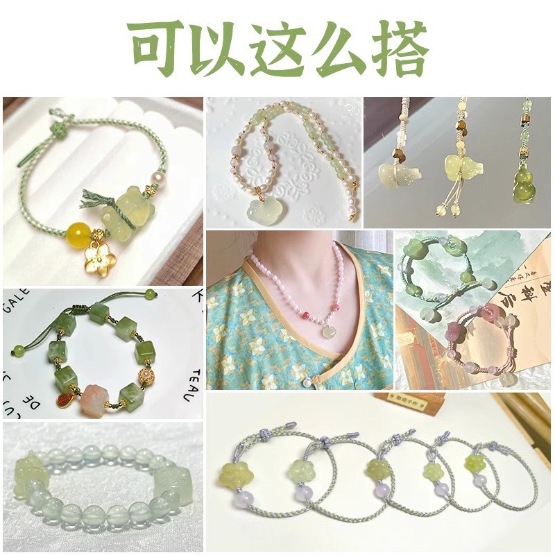 岫玉和田玉小配件ldiy玉石散珠葫芦小滴溜手链手串小提溜吊坠配饰