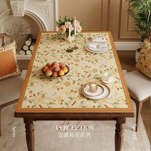 洛美丹顿复古皮革餐桌垫桌面保护垫隔热防水防油免洗家用桌布瑟琳