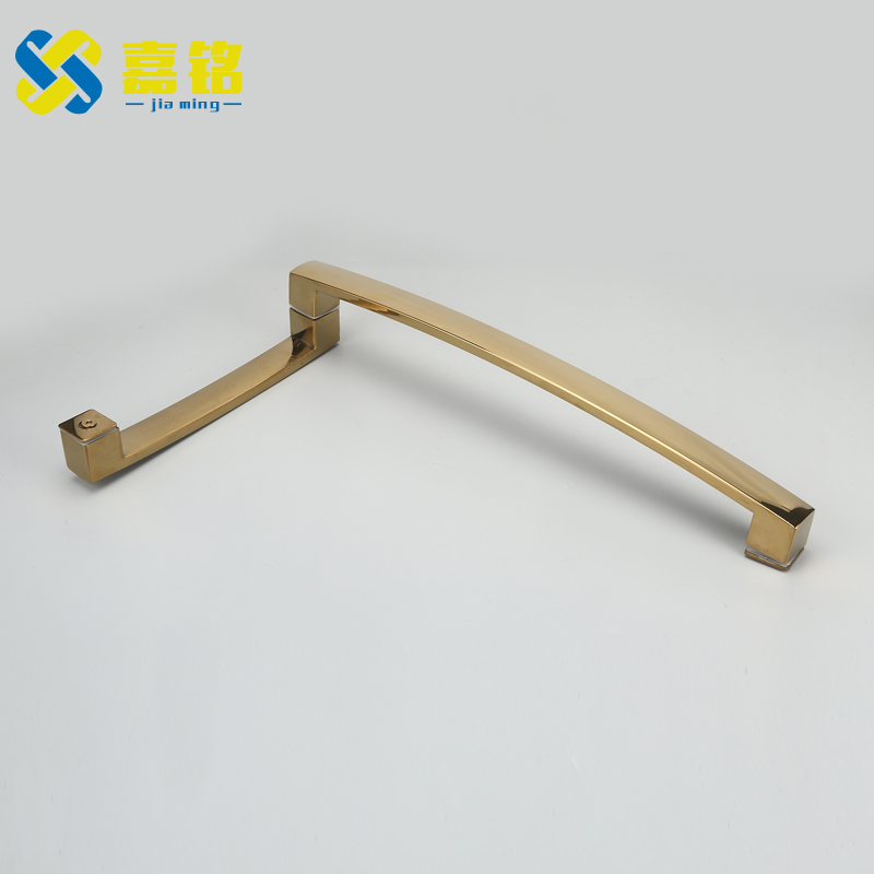 淋浴房拉手浴室玻璃移门拉手推拉门把手加厚不锈钢金色L型拉手