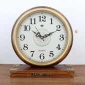 木制台钟座钟客厅家用时尚 现代坐钟创意时钟桌面钟表静音