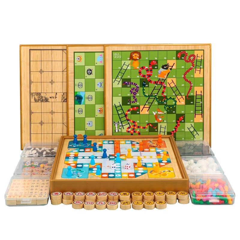 乐优飞行棋跳棋五子棋棋类大全儿童棋盘多合一多功能游戏棋益智桌