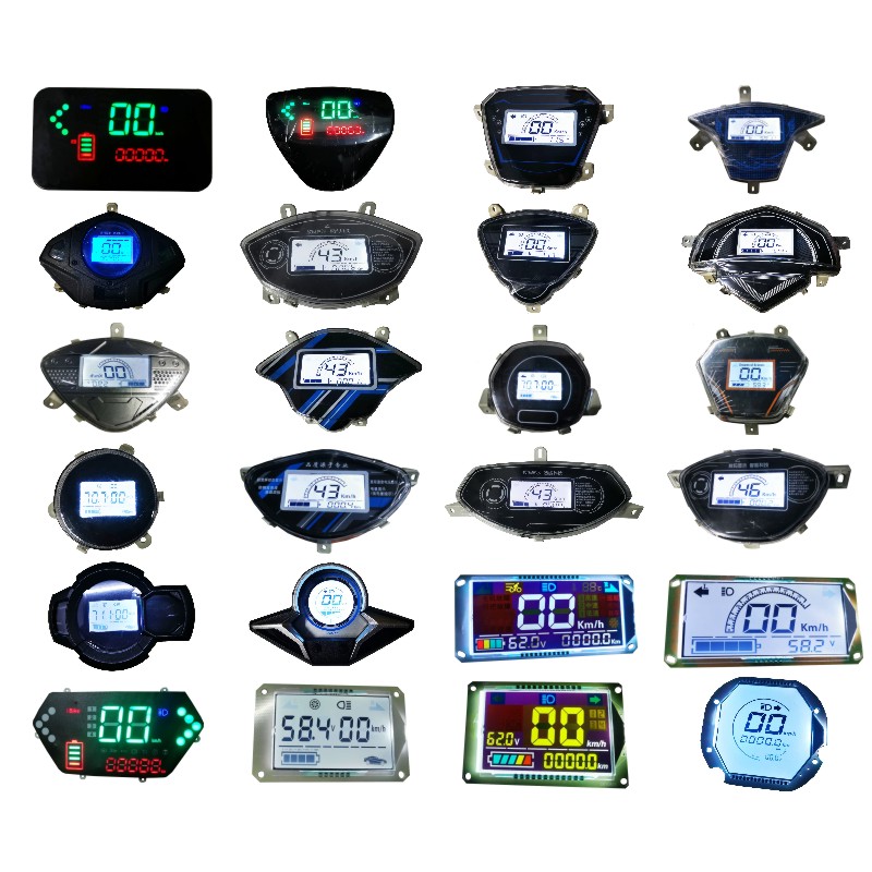 电动车仪表显示器线路盘改装通用一线通正负控电量表