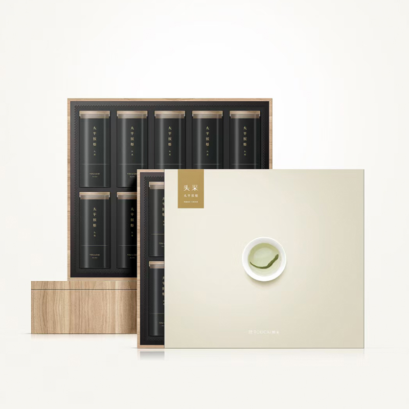 茶叶太平高档礼盒空盒猴魁玻璃罐装绿茶太平猴魁包装盒空礼盒