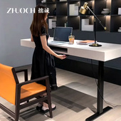 意式 极简电动升降电脑桌现代小户型客厅办公学习桌设计师书桌