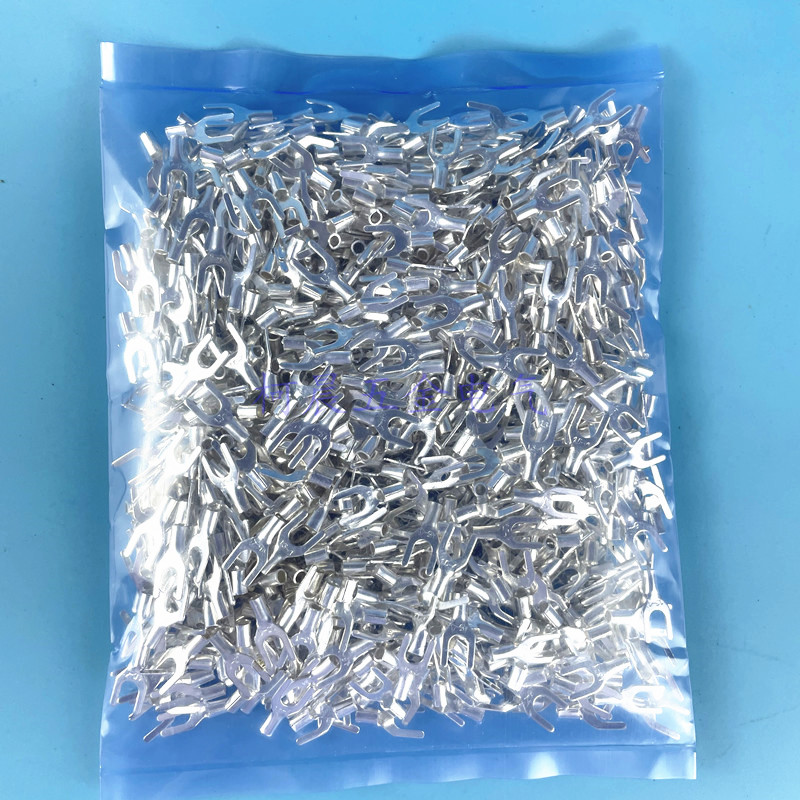 UT5冷压接线端子圆形裸铜接线鼻子黄铜平方包个