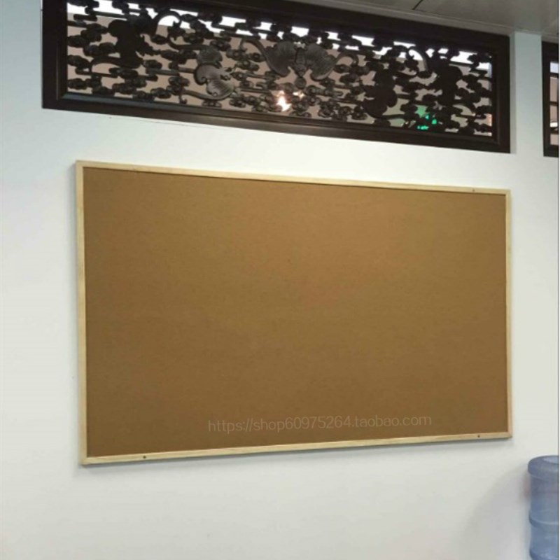 定制大号面木框软木板留言板 照片墙水松板*CM告示宣传栏