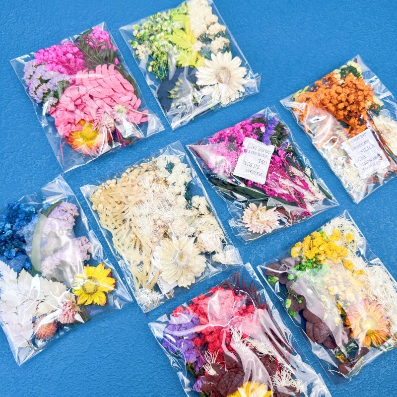 团建永生花材料包干花相框团扇画贺卡干花手工天然真花包滴胶礼品