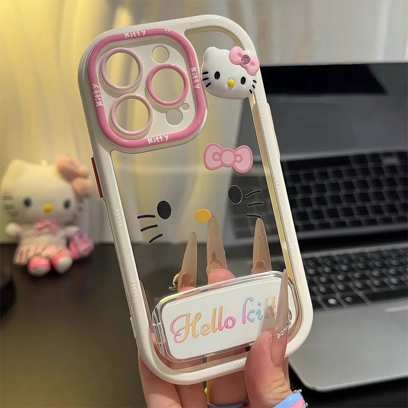 kt猫公仔镜子支架壳适用于多型号