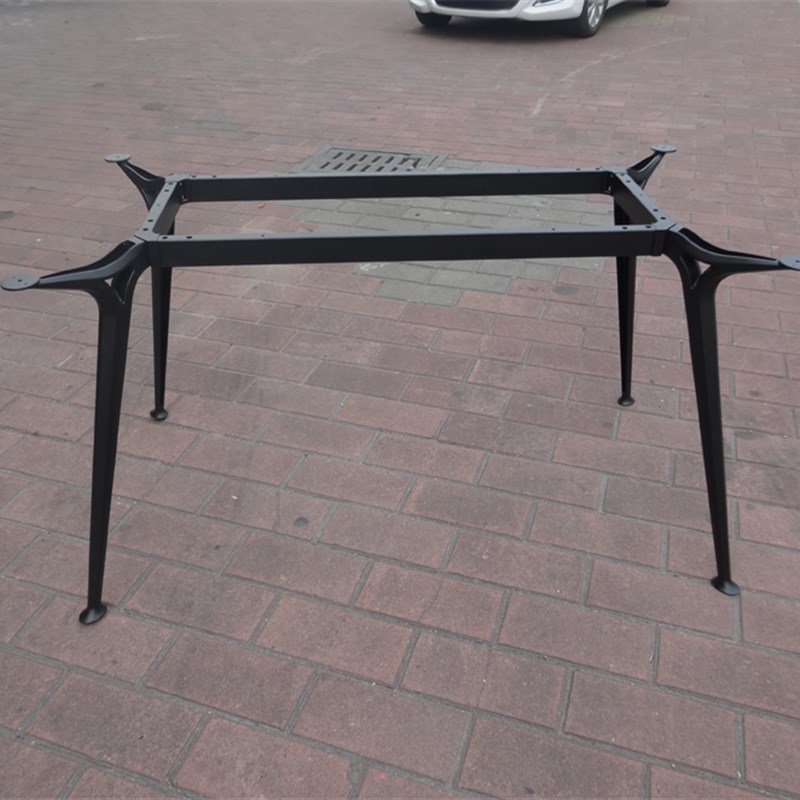 会议桌支架d 餐桌架 餐台脚办公桌腿桌脚铝材架 玻璃餐台架