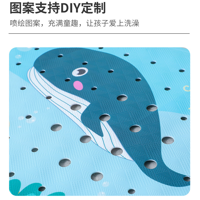 卡通环保家用浴缸防滑垫浴室卫生间淋浴厕所防摔脚V垫儿童洗澡地