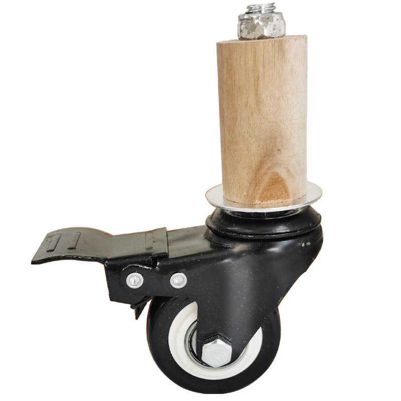 圆管用万向轮不锈钢操作台货架多层置物架脚轮带S刹车承重静音轮