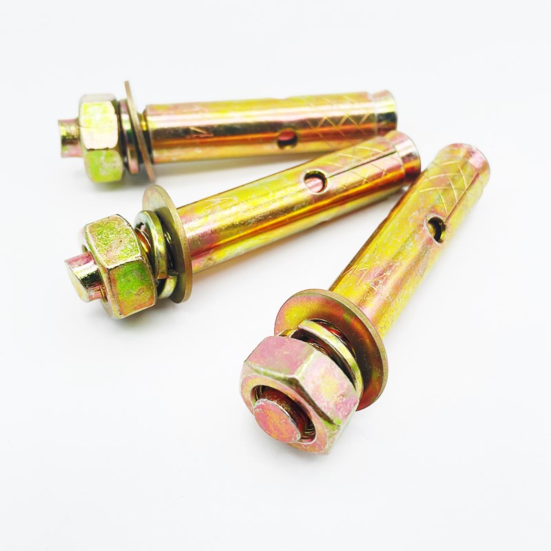 国标镀彩锌膨胀螺丝带孔膨胀螺栓吊顶小头拉爆膨胀丝M6TM8M10M12