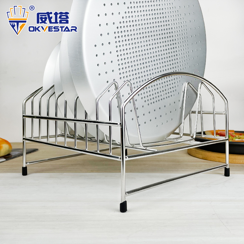 不锈钢披萨板烤盘烤网架收纳架网片碟子盘子比萨木托X板晾架置物