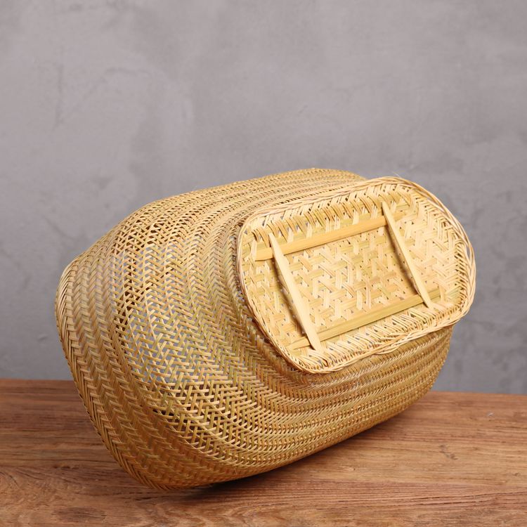 手工竹篮子竹编织手提q菜篮竹篮子鸡蛋篮水果收纳竹筐竹编竹器精