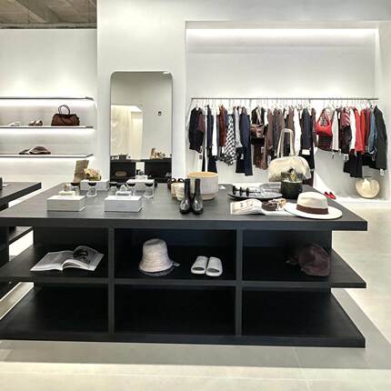 服装店中岛桌展示台陈列展示桌边柜储物柜烤漆装饰柜摆件展台定制