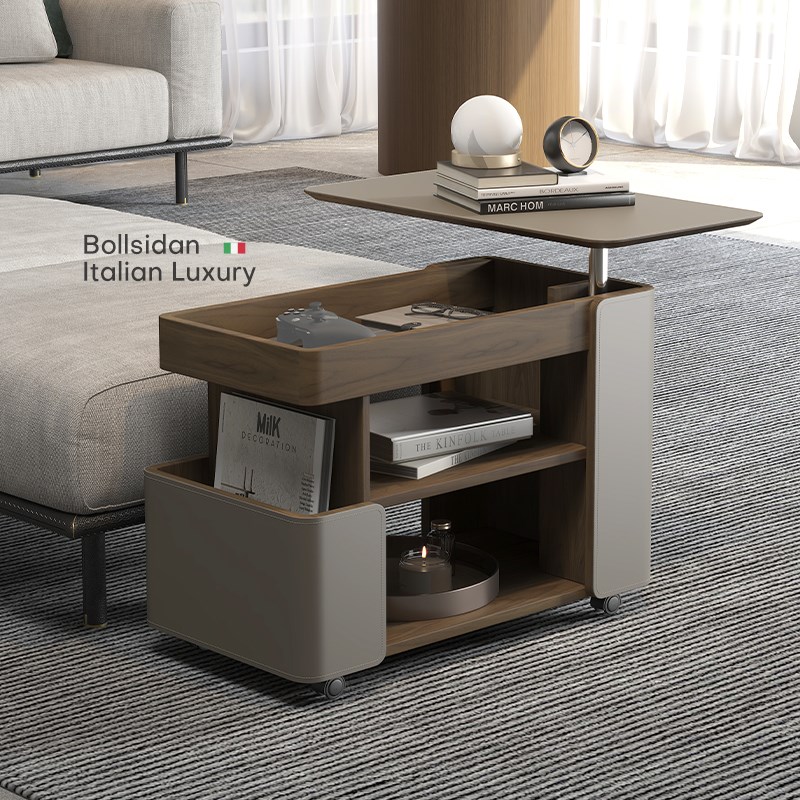意式升降小茶几可小推车巴士边几小茶桌沙发侧边柜客厅置物桌