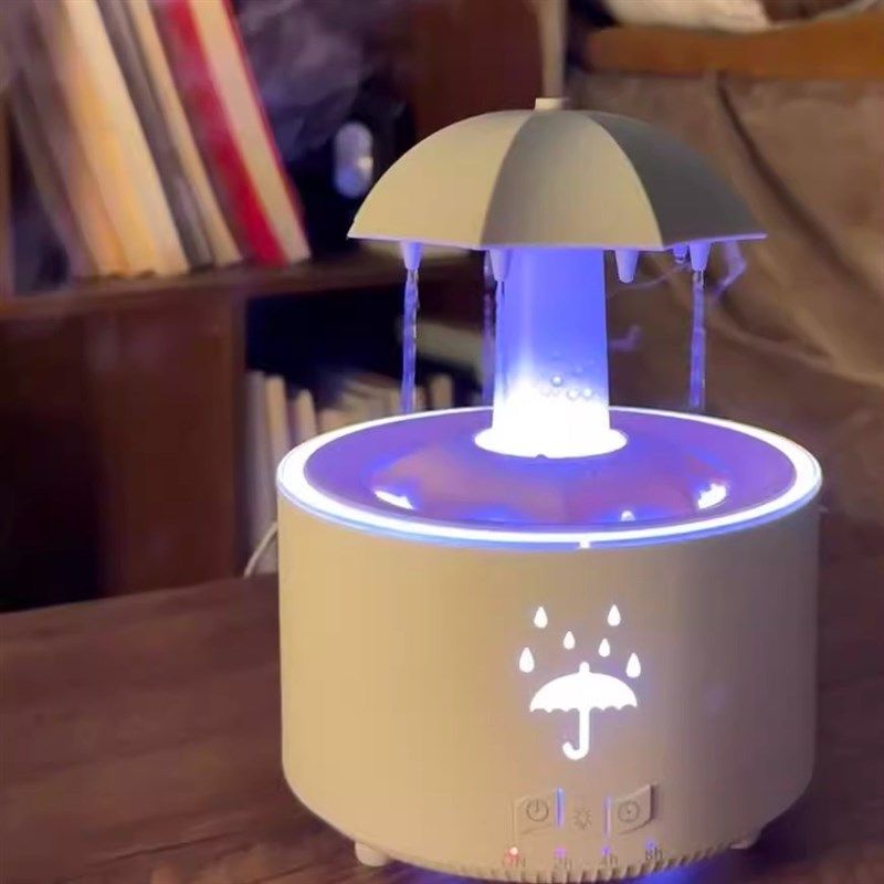 雨滴助眠加湿器家用静音卧室蒸发式大雾量桌面装饰氛围感物,生活电器,加湿器,淘宝优惠券,粉丝福利购,淘宝优惠卷