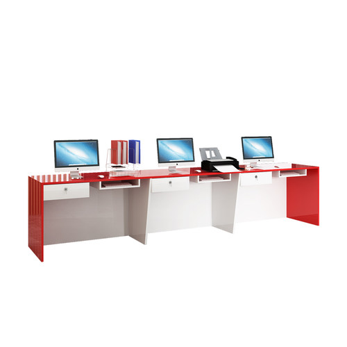 公司前台接待台收银台吧台烤漆柜台办公桌店铺商用服务台现代