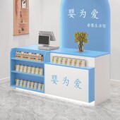 吧台收银台店铺小型柜台超市便利店展示架奶茶店母婴店前台接待台