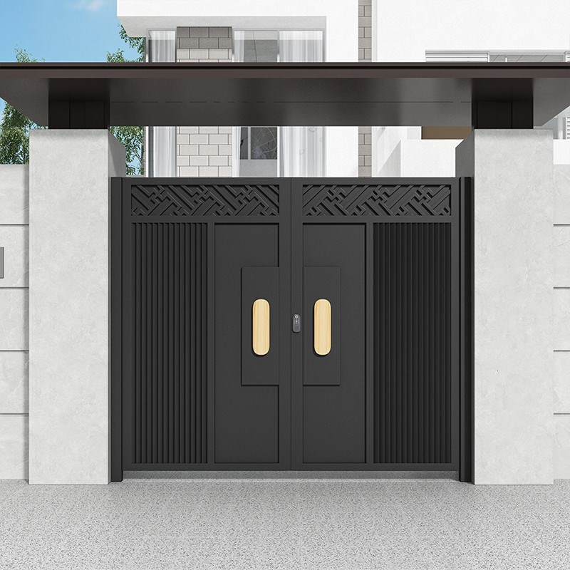 铝艺大门别墅对开门铝合金庭院门农村院子开门家用小区中式小门