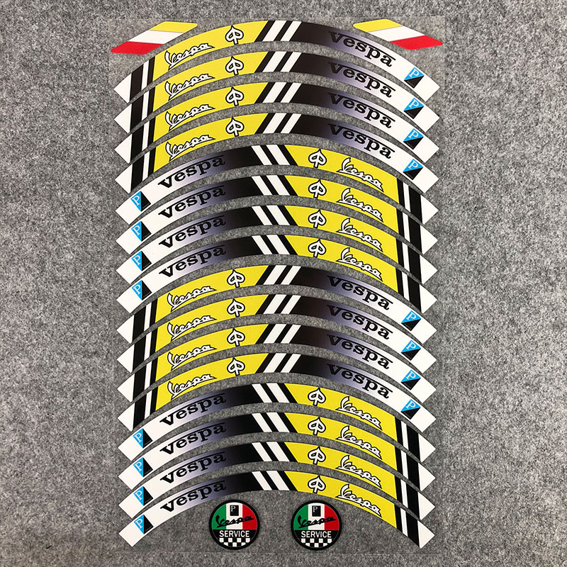 反光轮毂贴花适用Vep韦士柏春天冲刺1GT00维斯帕改装贴纸