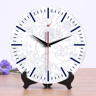 承沁钟表创意客厅静音时钟座钟仿青陶瓷钟挂钟台式摆钟